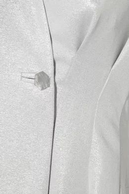 Buy Osman Silver Silver Fleur Wrap Coat For Women Online Ounass Oman