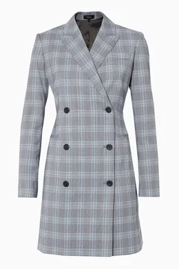 Theory plaid coat clearance