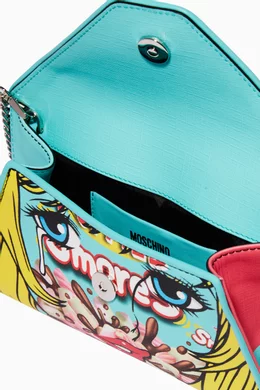 Buy Moschino Color Multi Coloured Pop Art Printed Shoulder Bag For Women Online Ounass Oman