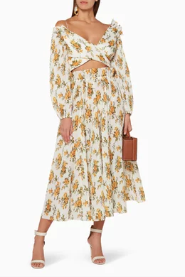 Buy Zimmermann Multicolour Tangerine-Vine Floral Golden Surfer Bodice For  Women Online | Ounass Oman