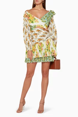 Buy Zimmermann Multicolour Spilce-Print Golden Surfer Dress For Women  Online | Ounass Oman