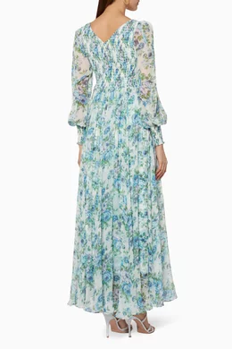 Buy Zimmermann Green Green Whitewave Shirred Dress For Women Online |  Ounass Oman