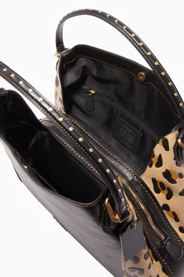 Coach edie 31 leopard on sale
