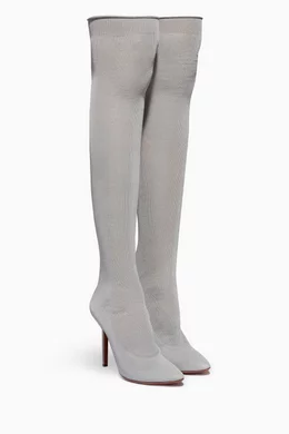 Buy Vetements Grey Grey Reflective Over The Knee Sock Boots For Women Online Ounass Oman