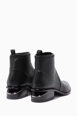 Buy Alexander Wang Black Black Leather Kori Booties For Women