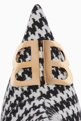 Buy Balenciaga Black Black BB Houndstooth Point Toe Boots For Women Online Ounass Oman