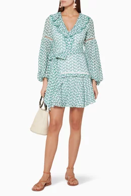 Buy Keepsake The Label Blue Ivory & Green Blossom Mini Dress For Women  Online | Ounass Oman