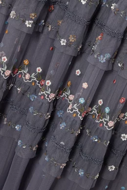 Buy Needle Thread Blue Vintage Navy Embroidered Paradise Gown For Women Online Ounass Oman