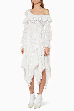 green emerald velvet dress Self Portrait Women's White Cotton Lace Button Midi Dress, White, 4 at  Amazon Women's Clothing store