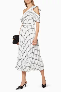 self portrait monochrome check midi dress Princess Beatrice just wore one of Kate Middleton's favourite fashion  brands