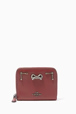 Buy Coach Red Coach X Selena Gomez Crystal Embellished Selena Small Zip Around Wallet For Women Online Ounass Oman