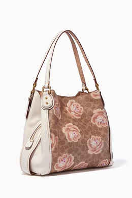 Buy Coach Brown Chalk Signature Rose Print Edie 31 Shoulder Bag For Women Online Ounass Oman