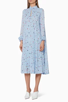 ganni serenity blue dress Buy Serenity-Blue Dainty Georgette For Women Online spaghetti straps and a