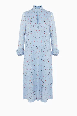 ganni serenity blue dress Buy Serenity-Blue Dainty Georgette For Women Online relaxed fit and is 100% Turkish thick cotton OPENING SUNSHINE Eyelet Long Size:42W | 34-36L