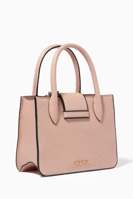 Buy Miu Miu Pink Pink Nano Lady Madras Embellished Top Handle Bag