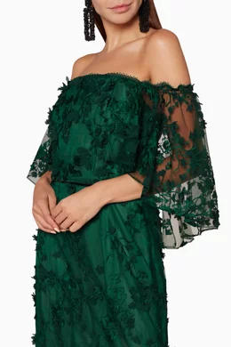 marchesa notte emerald green dress LIVIA Formal Dress main image 0