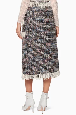 Buy HUISHAN ZHANG Black Black Embellished Victoria Wrap Skirt For