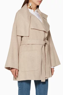 Buy Vince Neutral Beige Cashmere Blanket Coat For Women Online Ounass Oman