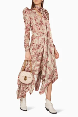 zimmermann unbridled chevron silk dress Zimmermann unbridled Chevron Panel Silk Lace Buff dress Runway FW18 Size 0  XS