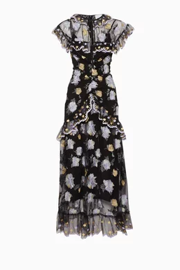 Buy Alice McCall Color Black Embroidered Floating Delicately Dress For Women Online Ounass Oman
