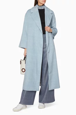 Buy Ganni Blue Light-Blue Woodside Coat For Women Online Ounass Oman