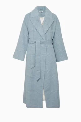 Wool Coat Ganni Woodside Coat Buy Ganni Blue Light-Blue Woodside