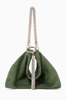Buy Jimmy Choo Green Callie Clutch Bag in Suede For Women Online