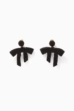 Oscar de la renta bow earrings deals