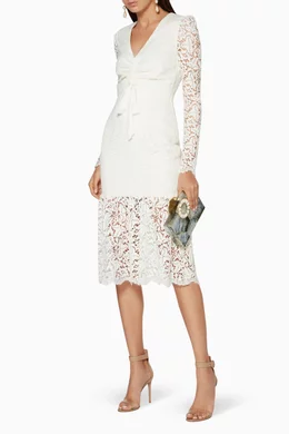 Buy Rebecca Vallance Neutral Ivory Le Saint Ruched Dress For Women Online |  Ounass Oman