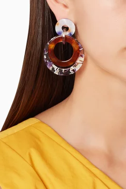 Lele sadoughi banded hoop earrings clearance