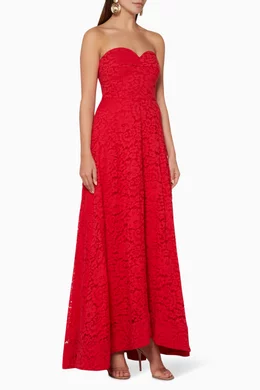 chinese dress ladies Buy Keepsake The Label Women's Uplifted Lace Midi Dress, Burnt red, Medium  at Amazon.in