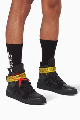 White Industrial Off White Black High Top Sneakers Buy Off-White