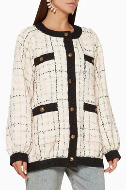 Buy Gucci Neutral Ivory Oversized Tweed Bomber Jacket For Women Online Ounass Oman