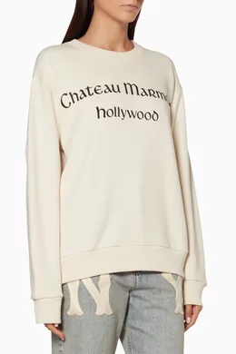 Buy Gucci Neutral Off White Oversized Chateau Marmont Sweatshirt For Women Online Ounass Oman