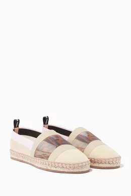Buy Fendi White Canvas Tech Mesh Espadrilles For Women Online Ounass Oman