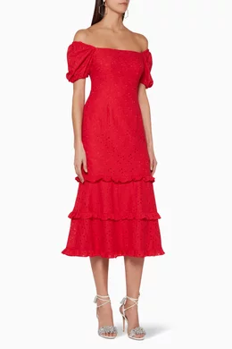 Buy Keepsake The Label Red Higher Lace Dress For Women Online | Ounass Oman