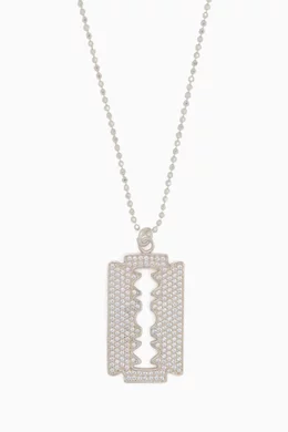 Buy Bitter Sweet Jewellery Silver Silver Razor Blade II Necklace Online for Women Ounass Oman