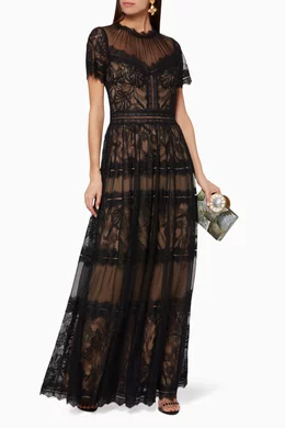 Buy Tadashi Shoji Black Black Camilla Lace Dress For Women Online