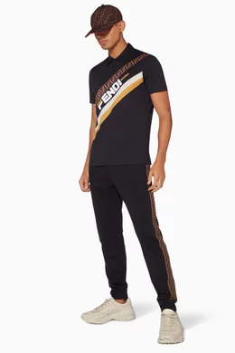 Buy Fendi Black Black Fendi Fila Polo T Shirt For Men Online Ounass Oman