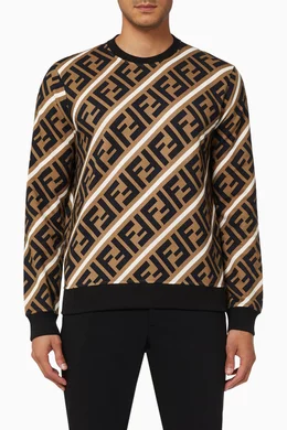 Fendi diagonal monogram sweater hotsell