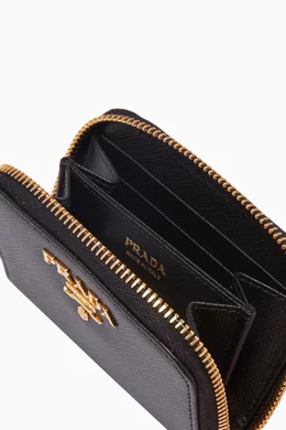 Prada saffiano leather coin purse clearance