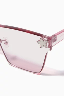 Buy Stella McCartney Pink Pink Star-Embellished Sunglasses  display picture 3