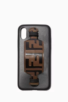 Buy Fendi Black Black Monogram Leather iPhone X Case For Women Online Ounass Oman