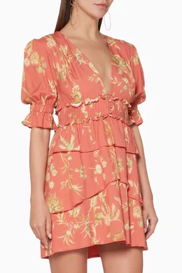 Buy SIR The Label Red Red Florentine Pleated Mini Dress For Women Online Ounass Oman