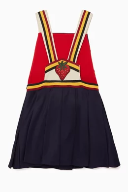 Buy Gucci Blue Embroidered Jersey Dress For Girls Online | Ounass Oman