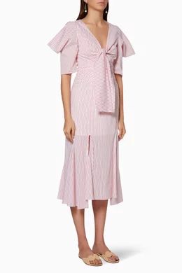 Buy C MEO Neutral Berry Close Enough Midi Dress Online for Women Ounass Oman