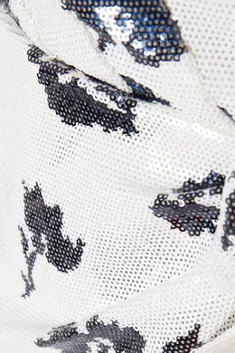 Buy Self-Portrait White Floral Sequin-Embellished Wrap Dress For Women  Online | Ounass Oman