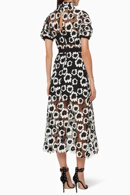 Self portrait abstract floral guipure dress on sale