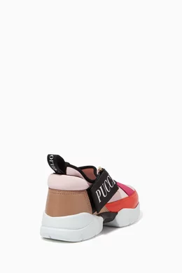 Buy Emilio Pucci Pink City Cross Neoprene & Leather Sneakers For 