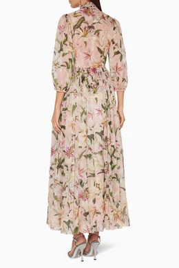knee length dresses for ladies Lily Puff Sleeve Button-Up Midi Dress